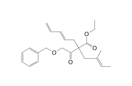 Ethyl 4-Benzyloxy-2-[2-methyl-2(E)-butenyl]-2-[2(E),4-pentadienyl]acetoacetate
