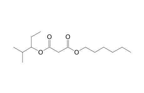 Malonic acid, hexyl 2-methylpent-3-yl ester