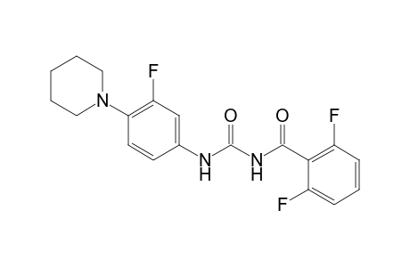 Benzamide, 2,6-difluoro-N-[[[3-fluoro-4-(1-piperidinyl)phenyl]amino]carbonyl]-