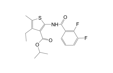 isopropyl 2-[(2,3-difluorobenzoyl)amino]-4-ethyl-5-methyl-3-thiophenecarboxylate