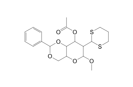 METHYL-3-O-ACETYL-4,6-O-BENZYLIDENE-2-DEOXY-2-C-(1,3-DITHIANE-2-YL)-ALPHA-D-ALTROPYRANOSIDE