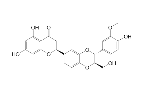 (2S)-2,3-Dihydro-2-[(2R,3R)-2,3-dihydro-3-(4-hydroxy-3-methoxyphenyl)-2-(hydroxymethyl)-1,4-benzodioxin-6-yl]-5,7-dihydroxy-1-benzopyran-4(4H)-one