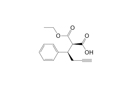 Propanedioic acid, (1-phenyl-3-butynyl)-, monoethyl ester, (R*,R*)-