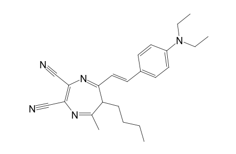 6-butyl-5-[(E)-2-[4-(diethylamino)phenyl]vinyl]-7-methyl-6H-1,4-diazepine-2,3-dicarbonitrile