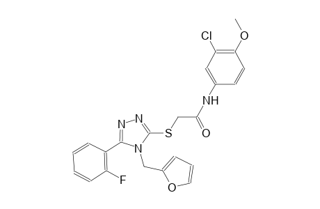 N-(3-chloro-4-methoxyphenyl)-2-{[5-(2-fluorophenyl)-4-(2-furylmethyl)-4H-1,2,4-triazol-3-yl]sulfanyl}acetamide