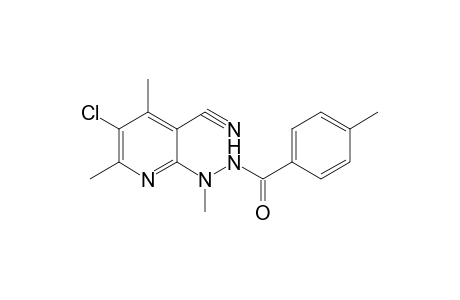 Benzoic acid, 4-methyl-, N'-(5-chloro-3-cyano-4,6-dimethyl-2-pyridinyl)-N'-methylhydrazide