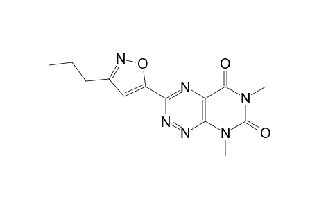 Pyrimido[5,4-e]-1,2,4-triazine-5,7(6H,8H)-dione,6,8-dimethyl-3-(3-propyl-5-isoxazolyl)-