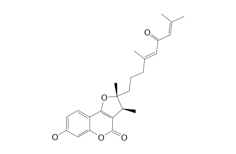 FUKANEFUROMARIN-A;2,3-DIHYDRO-7-HYDROXY-2S*,3R*-DIMETHYL-2-[4,8-DIMETHYL-4-(E),7-NONADIEN-6-ONYL]-FURO-[3,2-C]-COUMARIN