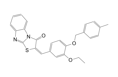 (2E)-2-{3-ethoxy-4-[(4-methylbenzyl)oxy]benzylidene}[1,3]thiazolo[3,2-a]benzimidazol-3(2H)-one