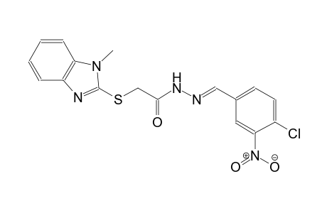 acetic acid, [(1-methyl-1H-benzimidazol-2-yl)thio]-, 2-[(E)-(4-chloro-3-nitrophenyl)methylidene]hydrazide