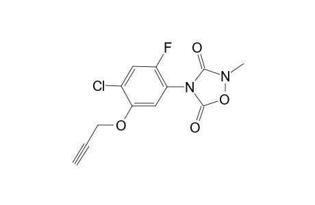 2-Methyl-4-(4'-chloro-2'-fluoro-5'-propargyloxy-phenyl)-1,2,4-oxadiazolidine-3,5-dione