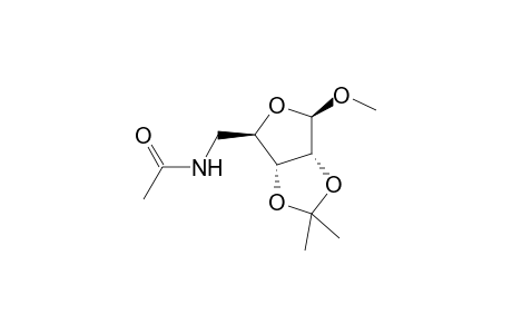 Methyl 5-deoxy-5-acetamido-2,3-O-isopropylidene-.beta.-D-ribofuranoside