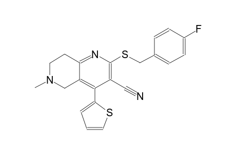 1,6-naphthyridine-3-carbonitrile, 2-[[(4-fluorophenyl)methyl]thio]-5,6,7,8-tetrahydro-6-methyl-4-(2-thienyl)-