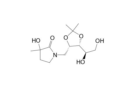 D-Ribitol, 1-deoxy-1-(3-hydroxy-3-methyl-2-oxo-1-pyrrolidinyl)-2,3-O-(1-methylethylidene)-
