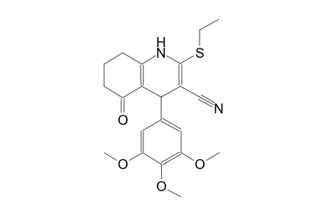 2-(ethylsulfanyl)-5-oxo-4-(3,4,5-trimethoxyphenyl)-1,4,5,6,7,8-hexahydro-3-quinolinecarbonitrile