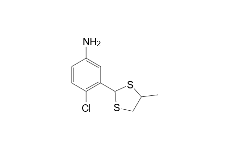 Benzenamine, 4-chloro-3-(4-methyl-1,3-dithiolan-2-yl)-