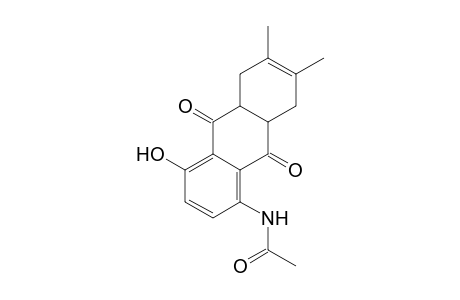 Acetamide, N-(5,8,8a,9,10,10a-hexahydro-4-hydroxy-6,7-dimethyl-9,10-dioxo-1-anthracenyl)-