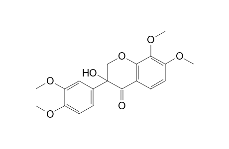 3-(3,4-dimethoxyphenyl)-3-hydroxy-7,8-dimethoxy-2H-chromen-4-one