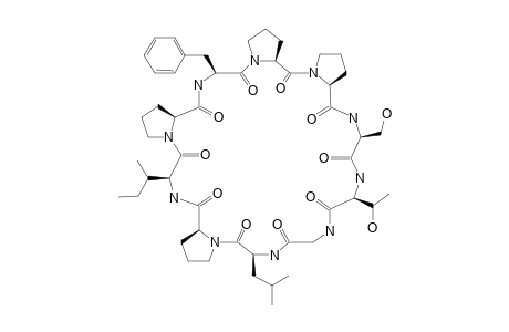 GYPSOPHIN-B;CYCLO-[PROLINE(1)-PHENYLALANINE(2)-PROLINE(3)-PROLINE(4)-SERINE(5)-THREONINE(6)-GLYCINE(7)-LEUCINE(8)-PROLINE(9)-ISOLEUCINE(10)]