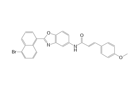 (2E)-N-[2-(5-bromo-1-naphthyl)-1,3-benzoxazol-5-yl]-3-(4-methoxyphenyl)-2-propenamide