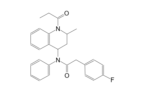 2-(4-fluorophenyl)-N-(2-methyl-1-propionyl-1,2,3,4-tetrahydro-4-quinolinyl)-N-phenylacetamide