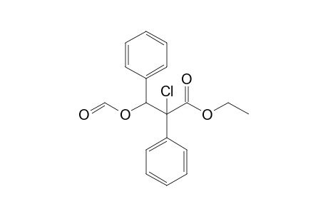 Ethyl 2-chloro-3-(formyloxy)-2,3-diphenylpropanoate