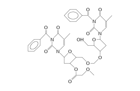 N3-Benzoyl-3'-O-(N3-benzoyl-3'-O-methoxyacetyl-5'-O-thymidinyl-methyl)-thymidine