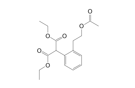 Propanedioic acid, [4-[2-(acetyloxy)ethyl]phenyl]-, diethyl ester