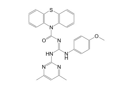 N-(4,6-dimethyl-2-pyrimidinyl)-N'-(4-methoxyphenyl)-N''-[(Z)-oxo(10H-phenothiazin-10-yl)methyl]guanidine