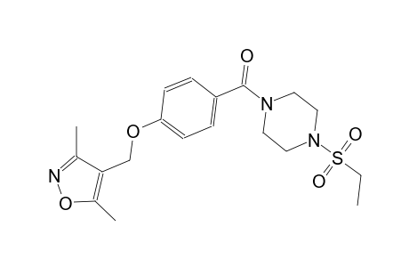 piperazine, 1-[4-[(3,5-dimethyl-4-isoxazolyl)methoxy]benzoyl]-4-(ethylsulfonyl)-