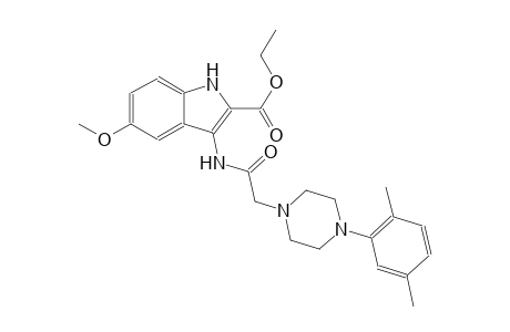 ethyl 3-({[4-(2,5-dimethylphenyl)-1-piperazinyl]acetyl}amino)-5-methoxy-1H-indole-2-carboxylate