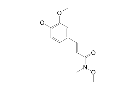 (2E)-3-(4-HYDROXY-3-METHOXYPHENYL)-N-METHOXY-N-METHYLACRYLAMIDE