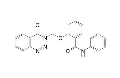 2-[(4-oxo-3,4-dihydro-1,2,3-benzotriazin-3-yl)methoxy]-N-phenylbenzamide