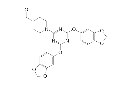 [1-[4,6-BIS-(1,3-BENZODIOXOL-5-YLOXY)-1,3,5-TRIAZINE-2-YL)-PIPERIDIN-4-YL]-METHANOL