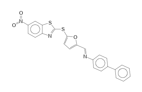 2-(4-Biphenylyliminomethyl)-5-(6-nitro-2-benzothiazolyl)furan