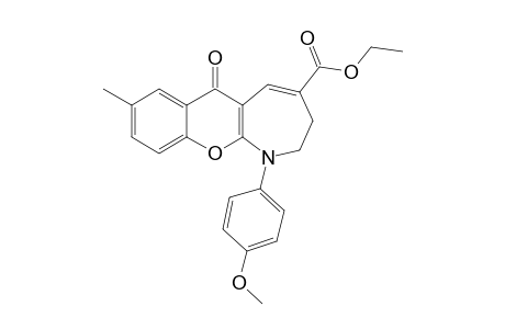 N-PARA-METHOXYPHENYL-2,3-DIHYDRO-4-ETHOXYCARBONYL-8-METHYL-CHROMANO-[2,3-B]-AZEPINE-6-ONE