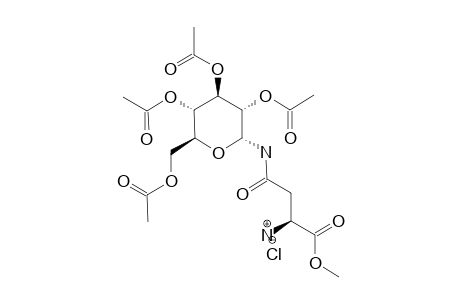 N(GAMMA)-(2,3,4,6-TETRA-O-ACETYL-ALPHA-D-GLUCOPYRANOSYL)-L-ASPARAGINE-O-METHYLESTER-HYDROCHLORIDE