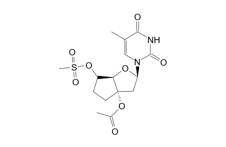 1-[2'-Deoxy-3'-(O-acetyl)-5'-O-(methylsulfonyl)-3',5'-ethano-.beta.-D-ribofuranosyl]thymine