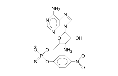 3'-Amino-3'-deoxyadenosine-5'-thionophosphate P-nitrophenyl ester