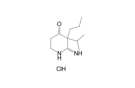 2-IMINO-3-ISOPROPYL-3-PROPYL-4-PIPERIDINONE, MONOHYDROCHLORIDE