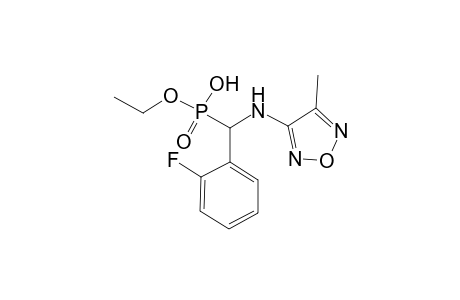 Phosphonic acid, (2-fluorophenyl)(4-methylfurazan-3-ylamino)methyl-, monoethyl ester