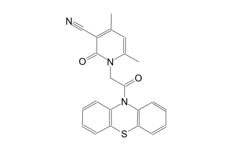 3-pyridinecarbonitrile, 1,2-dihydro-4,6-dimethyl-2-oxo-1-[2-oxo-2-(10H-phenothiazin-10-yl)ethyl]-