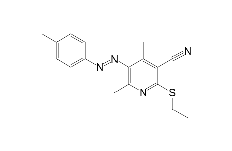 4,6-DIMETHYL-2-(ETHYLTHIO)-5-(p-TOLYLAZO)NICOTINONITRILE