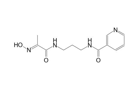 3-pyridinecarboxamide, N-[3-[[(2E)-2-(hydroxyimino)-1-oxopropyl]amino]propyl]-