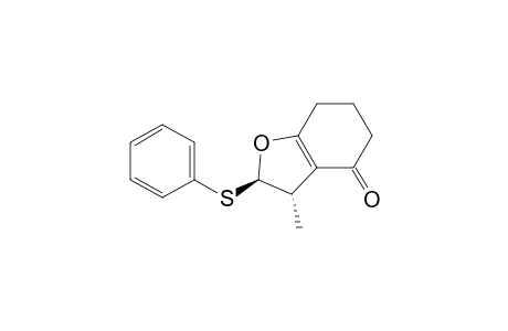 trans-3-methyl-4-oxo-2-(phenylthio)-2,3,4,5,6,7-hexahydrobenzofuran
