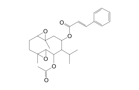 10-Hydroxy-1,6-dimethyl-9-(propan-2-yl)-5,12-dioxatricyclo[9.1.0.04,6]dodecan-8-yl (2E)-3-phenylprop-2-enoate, acetate (isomer 1)