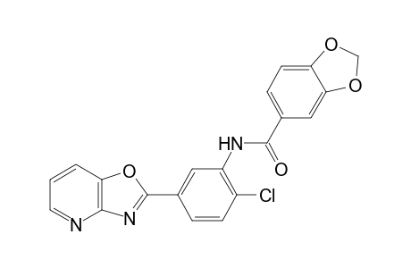 Benzo[1,3]dioxole-5-carboxylic acid, (2-chloro-5-oxazolo[4,5-b]pyridin-2-ylphenyl)amide