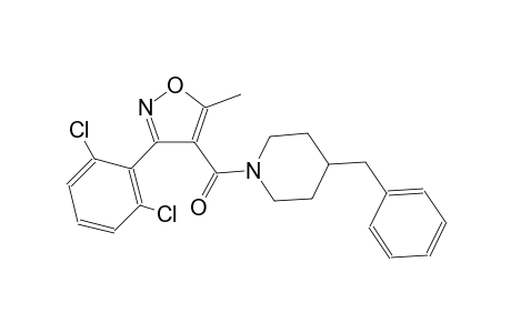 4-benzyl-1-{[3-(2,6-dichlorophenyl)-5-methyl-4-isoxazolyl]carbonyl}piperidine