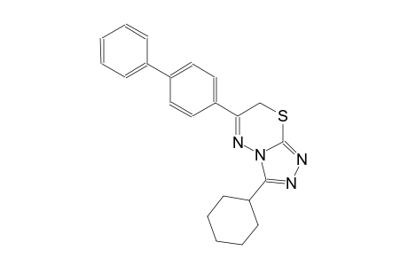 6-[1,1'-biphenyl]-4-yl-3-cyclohexyl-7H-[1,2,4]triazolo[3,4-b][1,3,4]thiadiazine