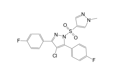 4-chloro-3,5-bis(4-fluorophenyl)-1-[(1-methyl-1H-pyrazol-4-yl)sulfonyl]-1H-pyrazole